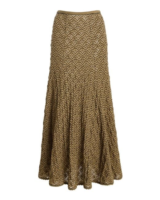 Ulla Johnson Green Gabrielle Knit Midi Skirt