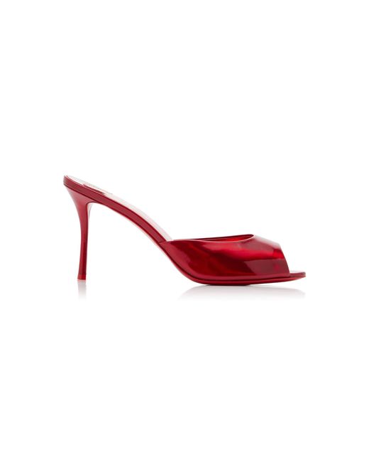 Christian Louboutin Red Me Dolly 85mm Patent Leather Mules