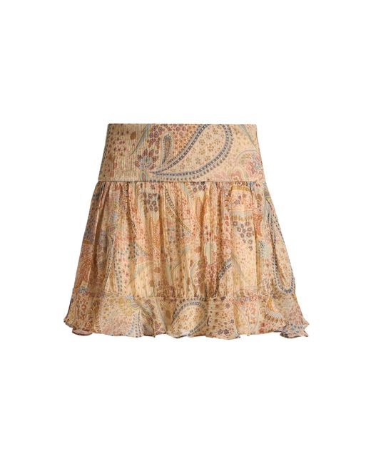 Etro Natural Printed Silk Mini Skirt