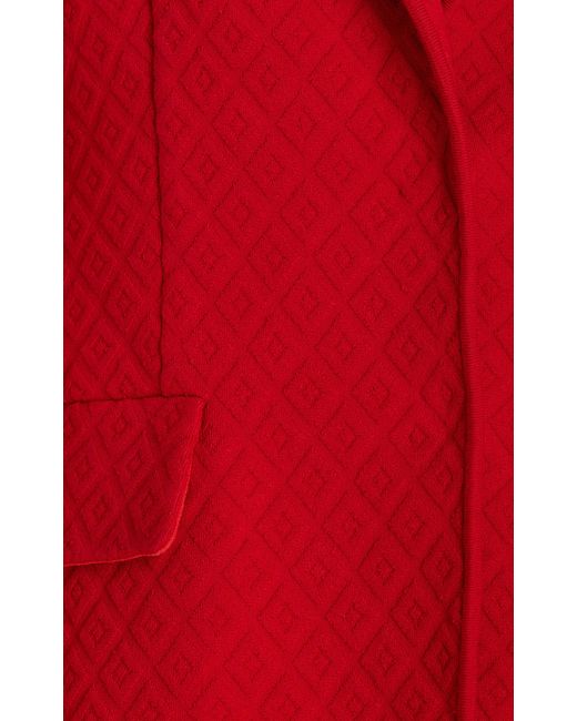 High Sport Red Remi Diamond-jacquard Knit Jacket