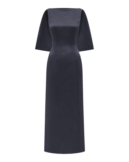 Gabriela Hearst Blue Soraya Linen-Silk Midi Dress