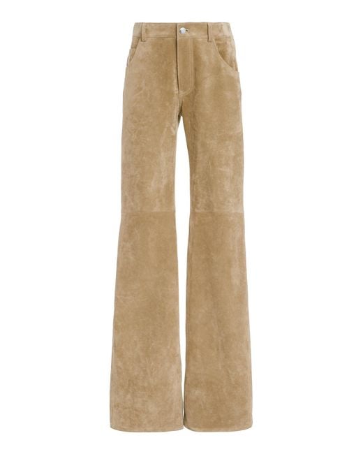 Chloé Natural Soft Crosta Leather Pants