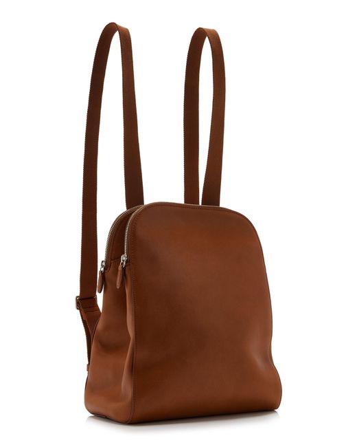 The Row Brown Harper Leather Backpack