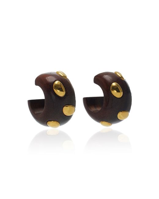 Lizzie Fortunato Black Acacia Gold-plated Wood Earrings
