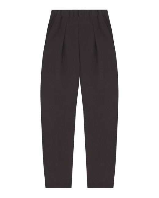 Cortana Black Amar Linen-Silk Pants