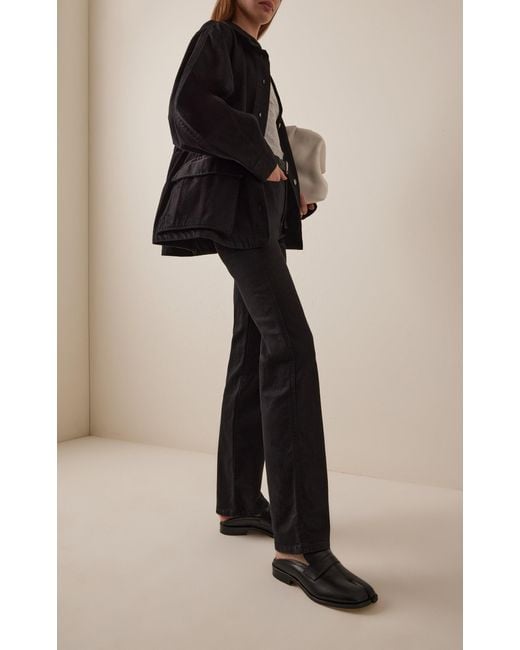 Maison Margiela Black Tabi Leather City Loafer Mules