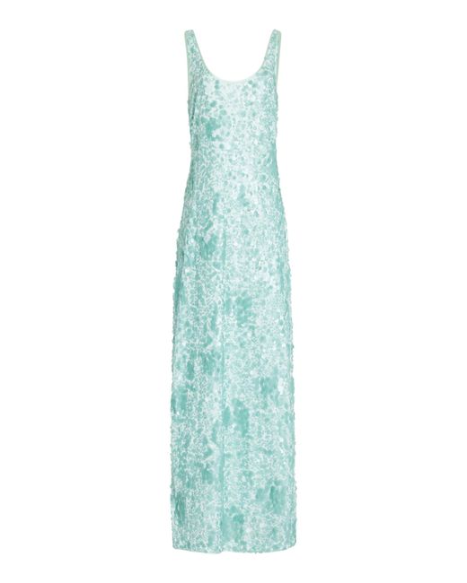 Jonathan Simkhai Blue Bex Sequined Maxi Dress
