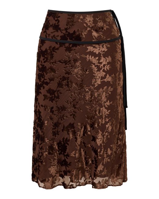 ROAME. Brown Adah Midi Skirt