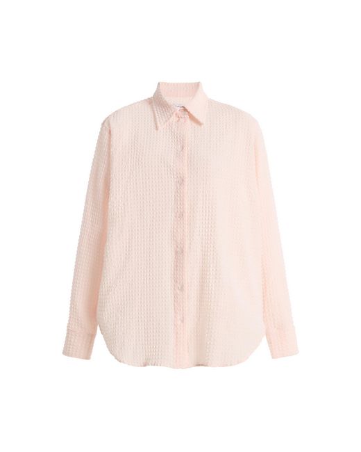 Hunza G Pink Oversized Seersucker Shirt