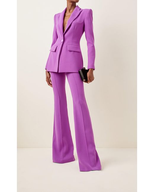【ALEX PERRY】neon double-breasted stretch-crepe ブレザー ALEX PERRY Wells double-breasted satin-crepe blazer | NET-A