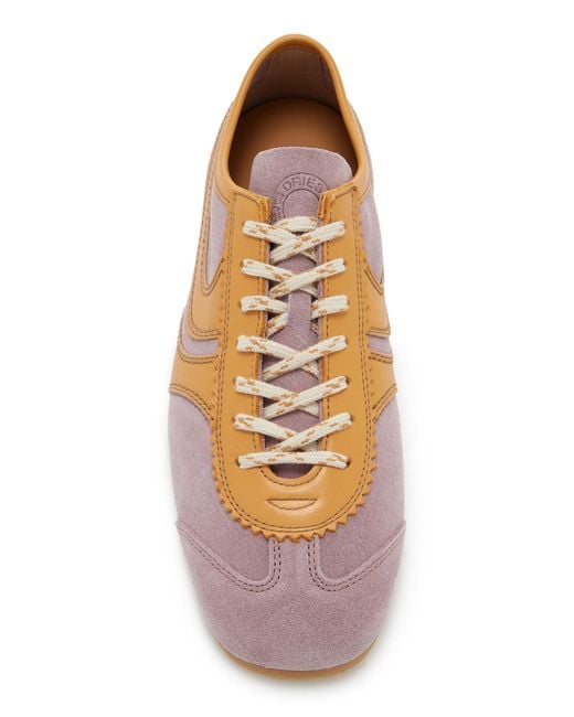 Dries Van Noten Pink Suede Sneakers