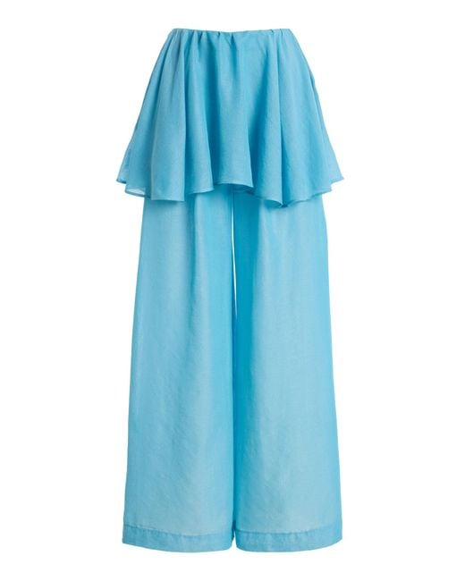 Marrakshi Life Blue Exclusive La Isla The Cotton Peplum Pants