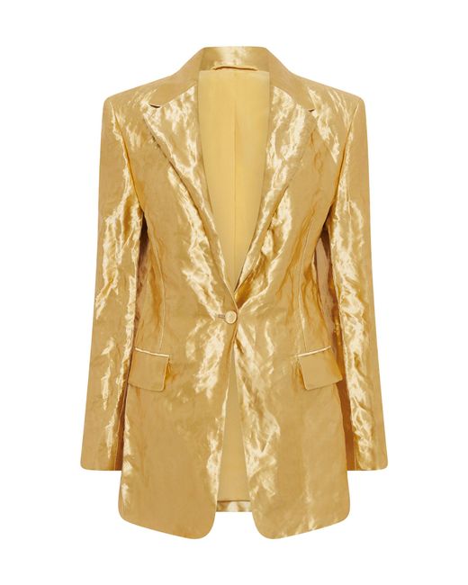 Gabriela Hearst Metallic Orren Silk-Blend Blazer