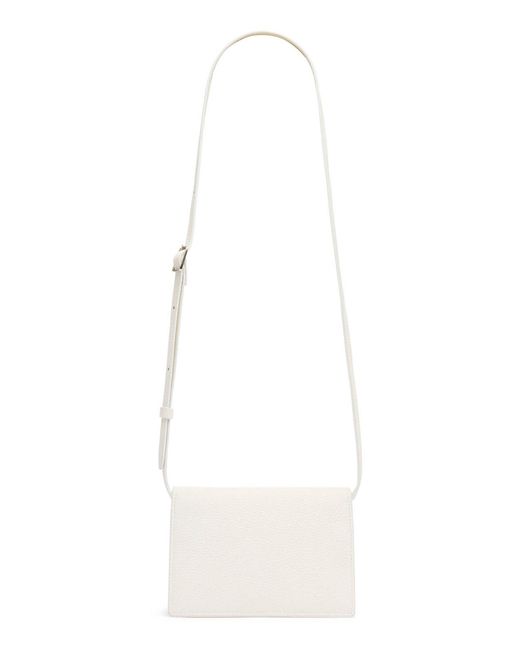 St. Agni White Pocket Leather Belt Bag