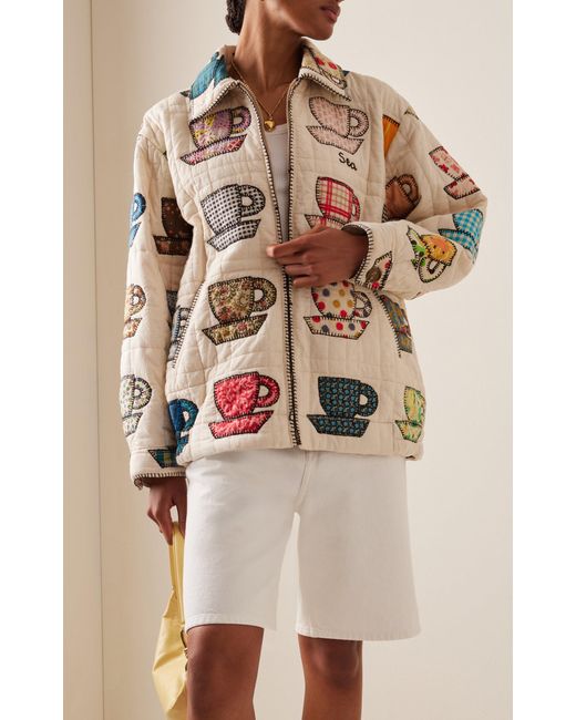 Sea White Karmen Embroidered Cotton Jacket for men