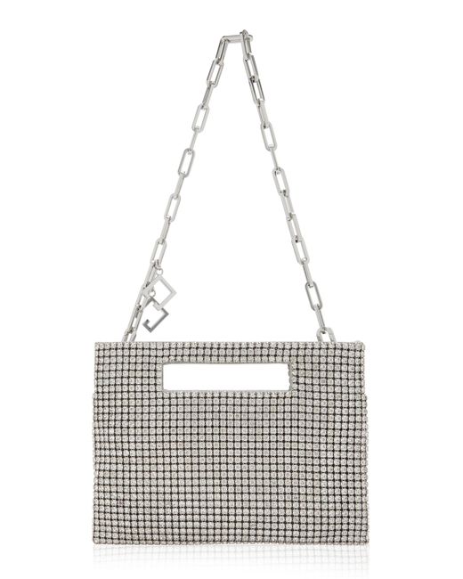 Cult Gaia Gray Lucinda Crystal Mini Shoulder Bag