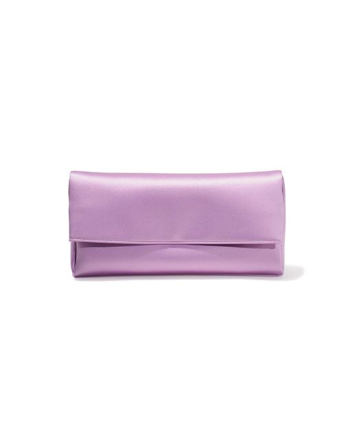 Carolina Herrera Purple Annie Satin Clutch
