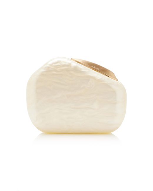 Cult Gaia Natural Althea Acrylic Clutch Bag