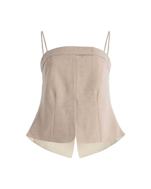 THE GARMENT Natural Pisano Suiting Top