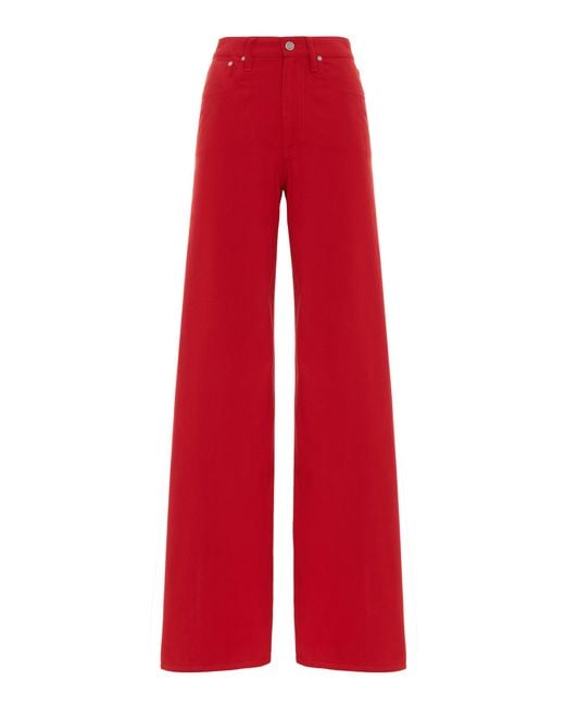 Ralph Lauren Red Collen Rigid High-Rise Wide-Leg Jean