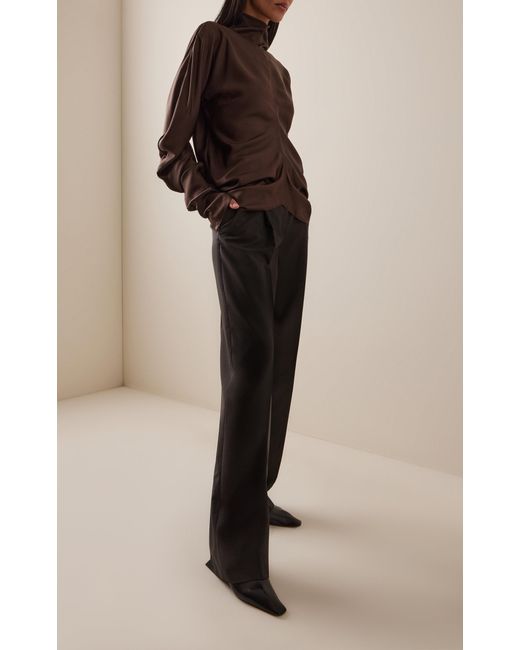 The Row Black Carla Leather Boots