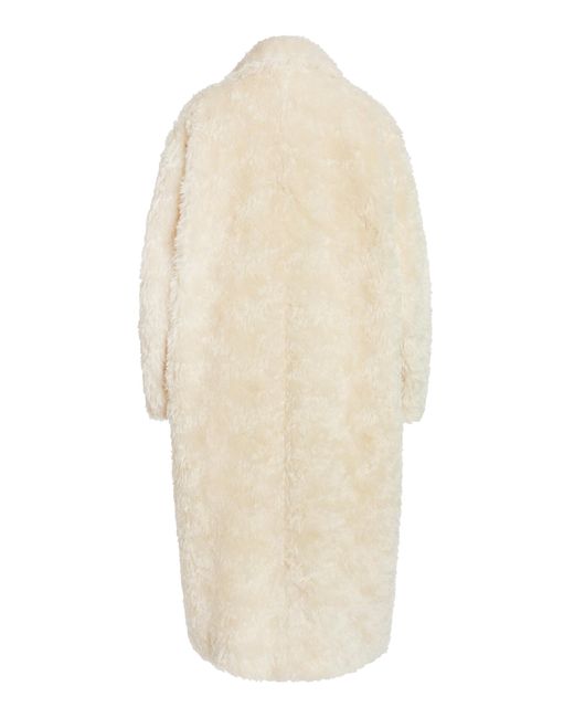 Jil Sander Mohairblend Long Pile Coat in Natural Lyst