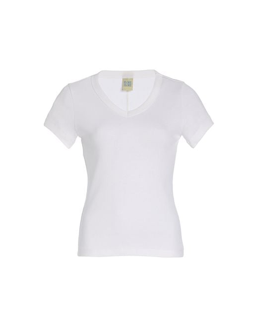 Flore Flore White Jill Cotton Baby T-Shirt