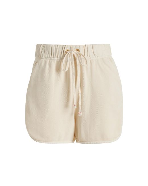 Les Tien Natural Serene Scalloped Cotton Shorts