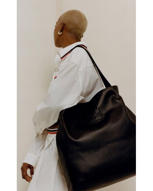 Miu Miu Black Leather Shoulder Bag