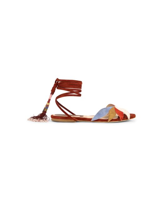 Etro Multicolor Suede Fondo Sandal