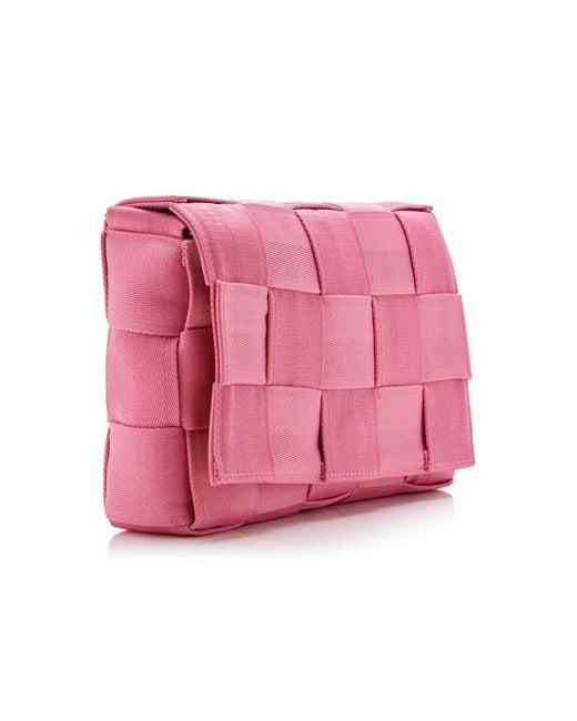 Bottega Veneta Pink The Cassette Webbing Bag