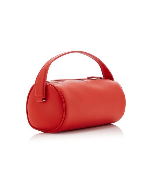 The Row Round 90's Leather Bag in Red | Lyst
