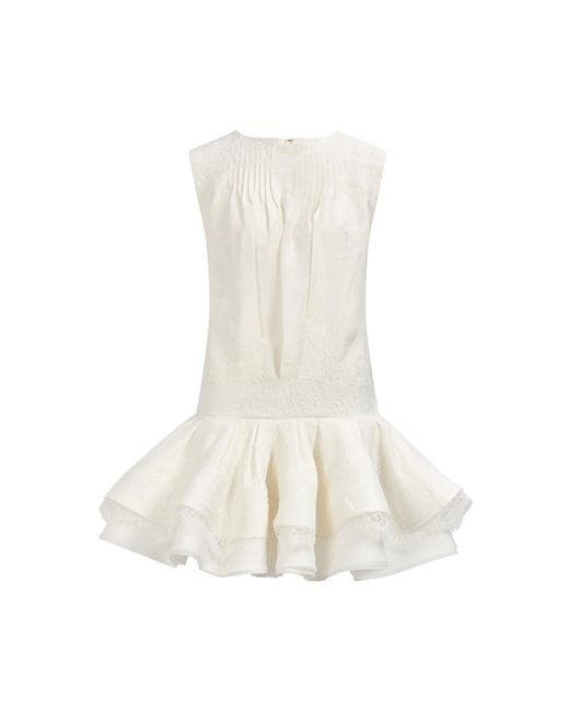 Aje. Cressida Linen-Blend Mini Dress in White | Lyst