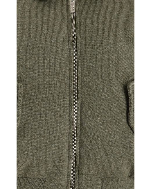 Barrie Green Cashmere-wool Puffer Bomber Jacket