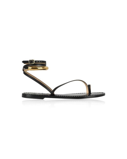 Amanu Black The Kalahari Leather Sandals