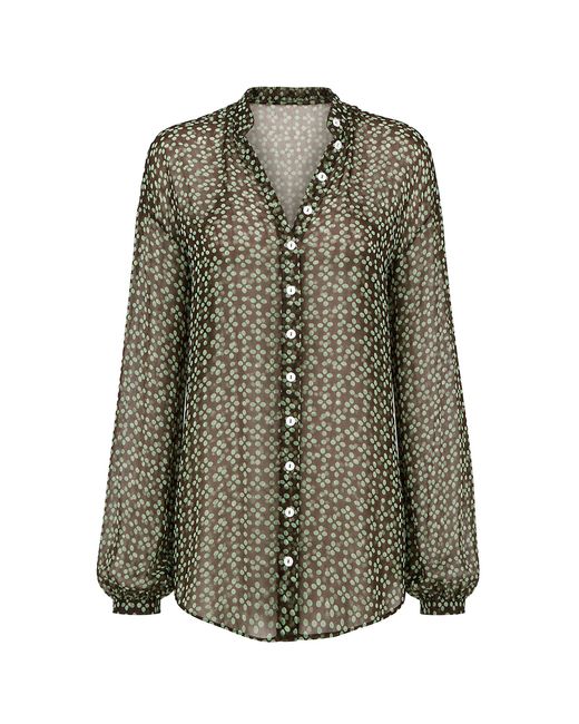 Chan Luu Green Tethered Button Up Shirt