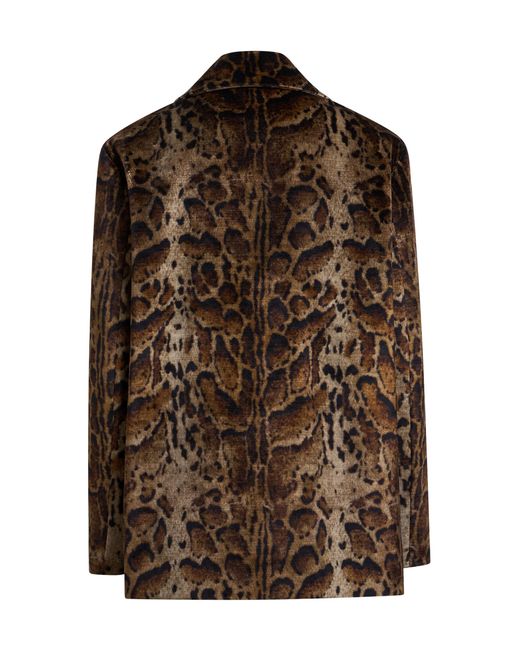 Etro Brown Printed Cotton-Blend Jacket