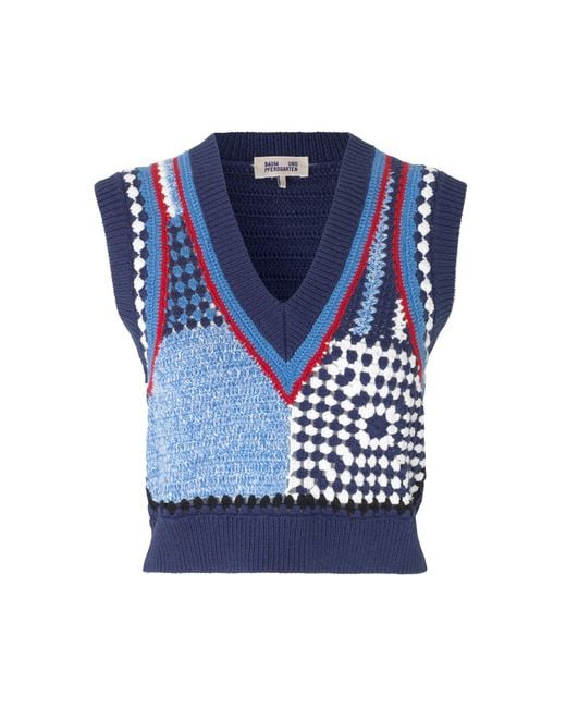 Baum und Pferdgarten Blue Cicilla Crochet-knit Sweater Vest