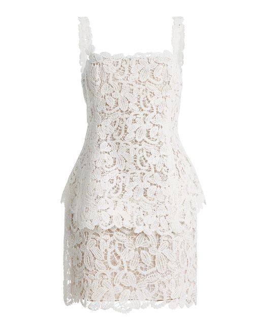 Jonathan Simkhai Natural Rylin Crochet Mini Dress