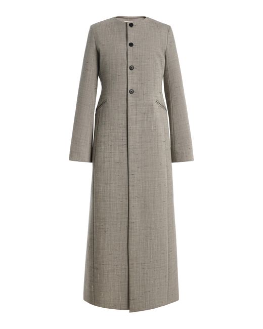 Kallmeyer Gray Henri Speckled Wool Duster Coat