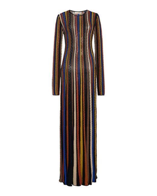 Ulla Johnson Brown Albie Striped Knit Maxi Dress