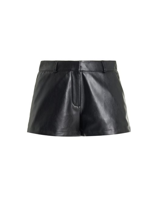 Frankie Shop Black Kate Faux Leather Shorts