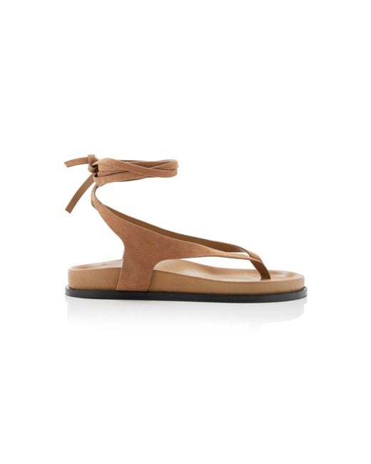 A.Emery Brown Shel Suede Sandals