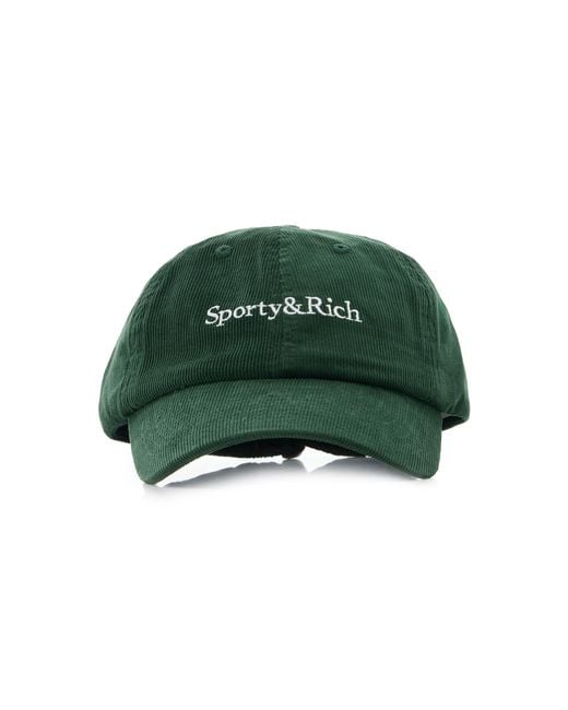 Sporty & Rich Green Cotton-corduroy Baseball Cap