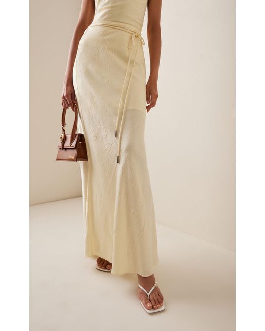 Significant Other White Tie-detailed Maxi Skirt