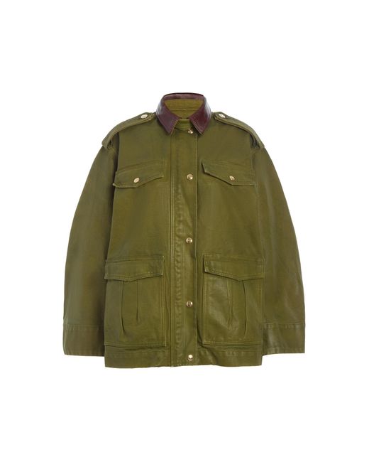 RÙADH Green The Ettienne Boxy Cotton Jacket