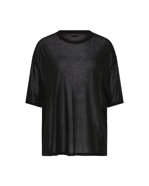 St. Agni Black Relaxed Tencel Jersey T-Shirt
