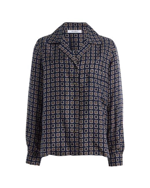 Max Mara Black Silk Shirt