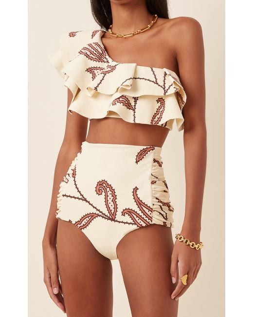 Johanna Ortiz Kissing The Sun One-shoulder Ruffled Bikini