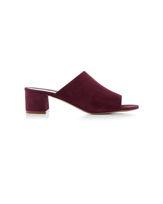 Mansur Gavriel Purple Suede Mule